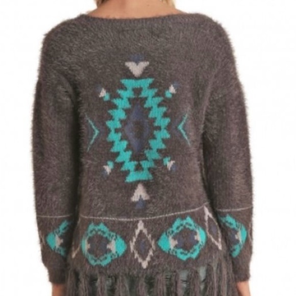 NWOT Powder River Outfitters by Panhandle Chenille Aztec sweater sz XXL - Picture 2 of 8